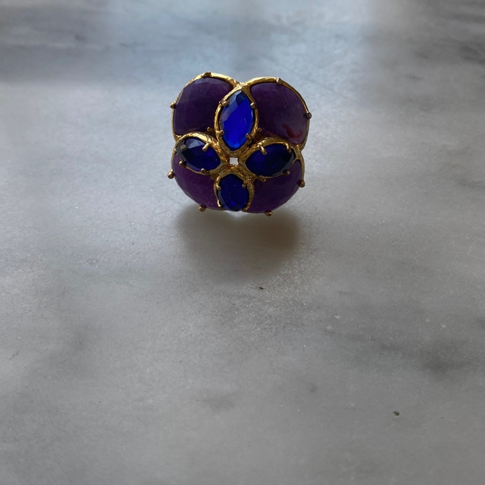 Purple cocktail ring